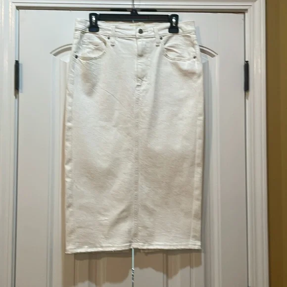UNIVERSAL THREAD WHITE DENIM SKIRT - Picture 4 of 11